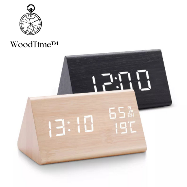 WoodTime™ - Digital LED Wooden Alarm Clock
